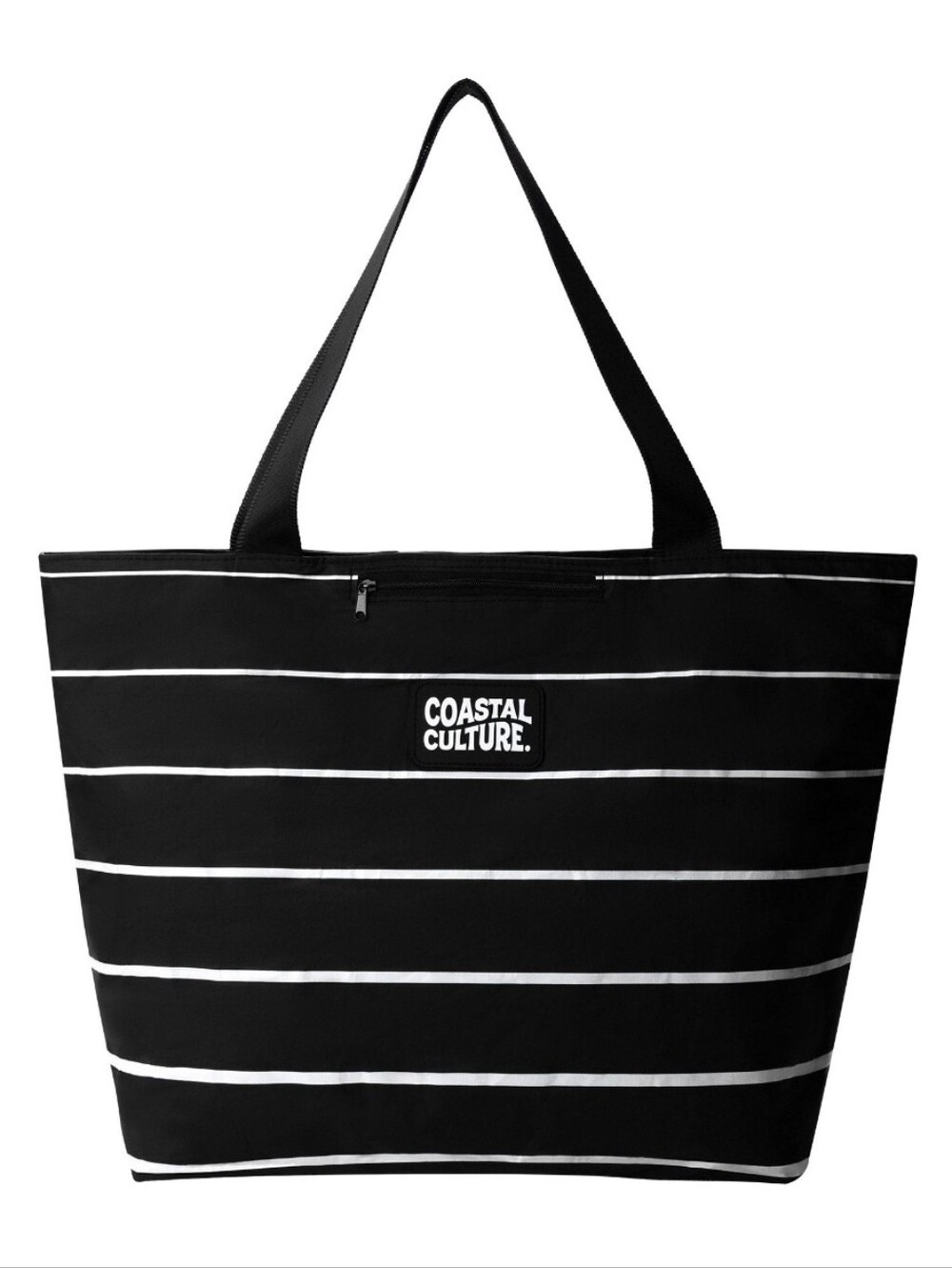 Coastal Culture Black And White Stripes Everyday Tote Bag